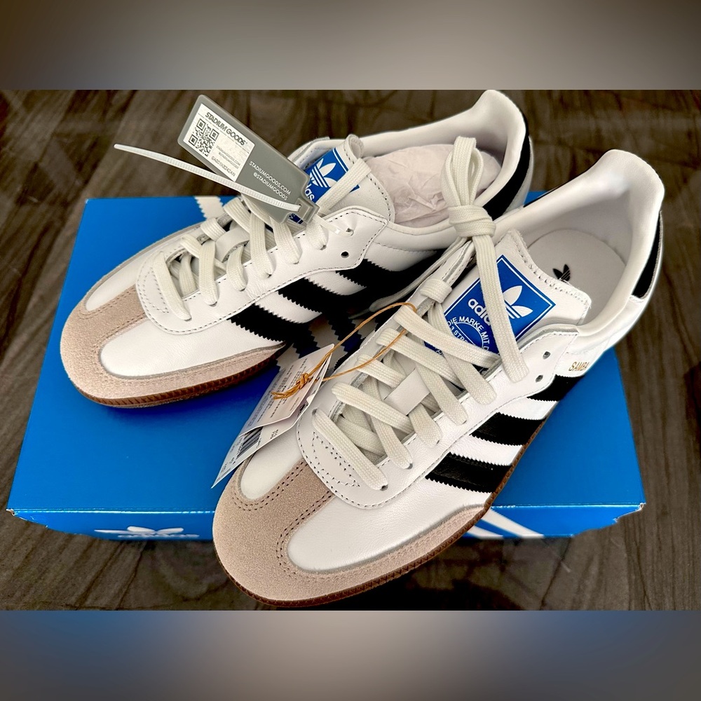 Brand New w/ Box Adidas Samba Originals OG Women’s White Black US 8